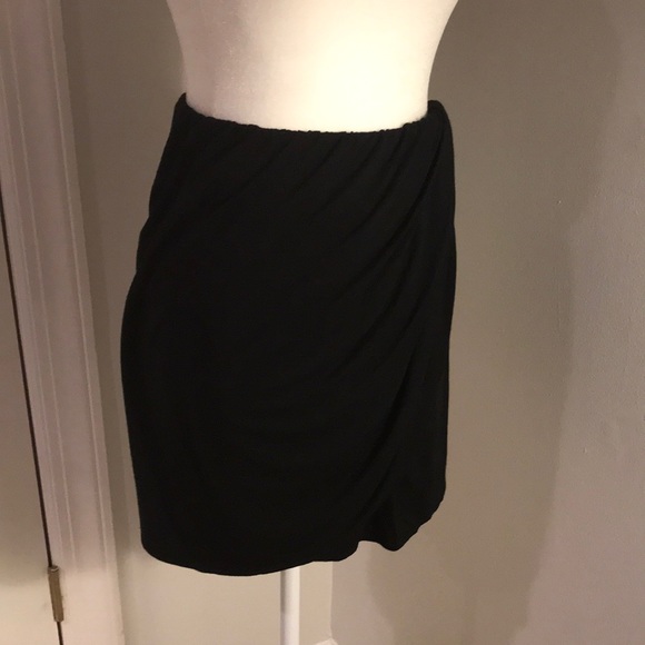Max Studio Black Wrap Mini Skirt - Picture 4 of 7